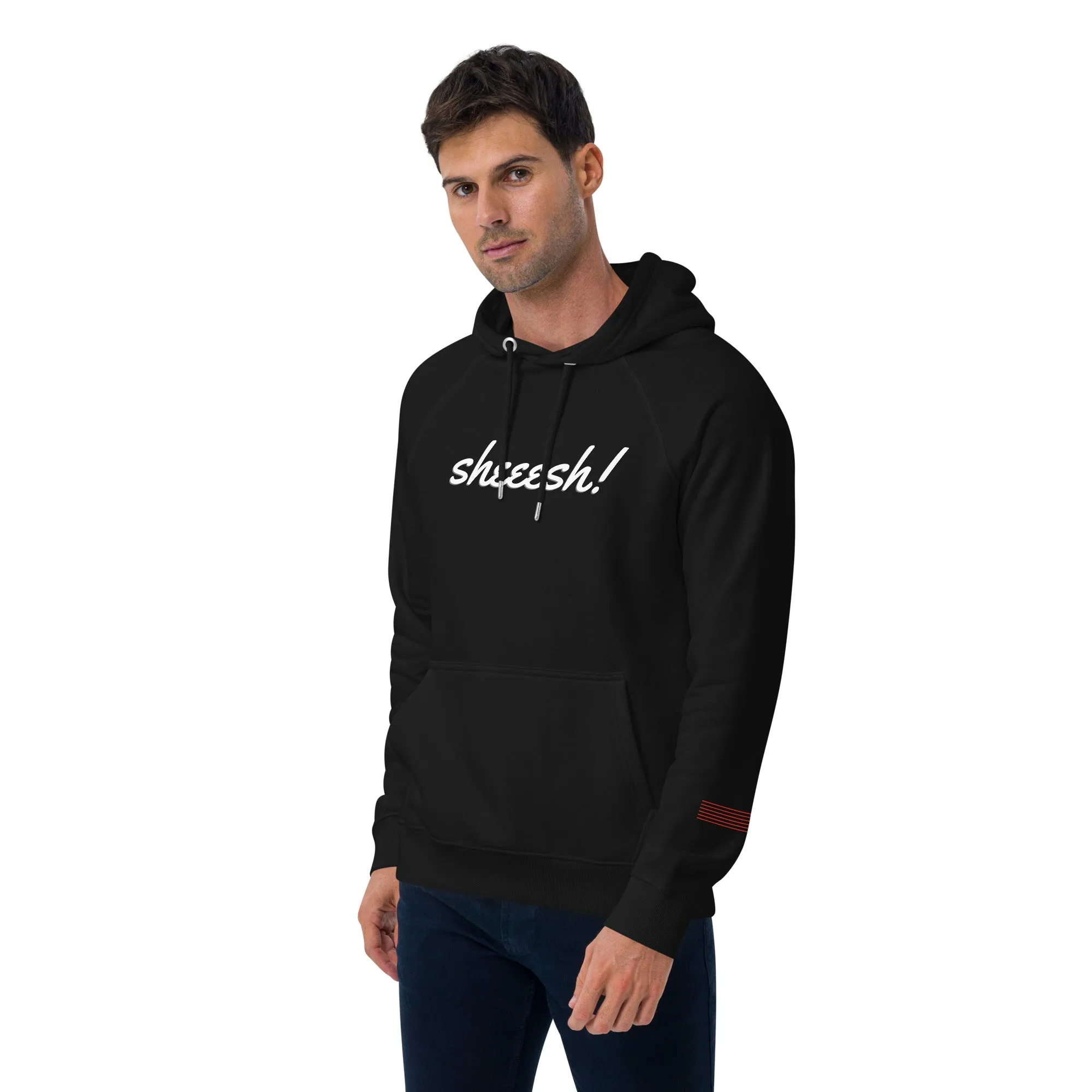 Sheeesh Unplug Unisex eco raglan hoodie