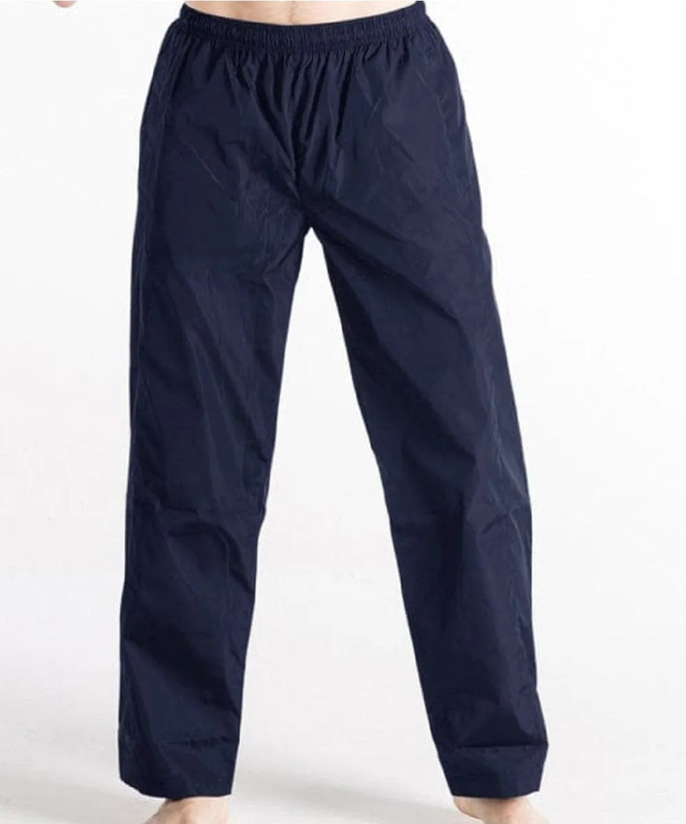 Short Men's Poly Track Pant, Zip Bottom - BLACK & NAVY - Size SMALL - FINAL SALE