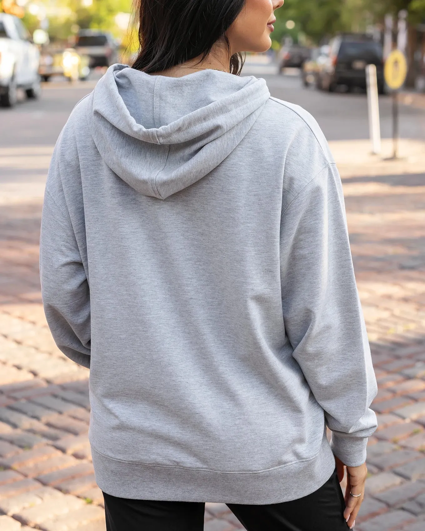 Signature Soft Heathered Grey Oversized Hoodie
