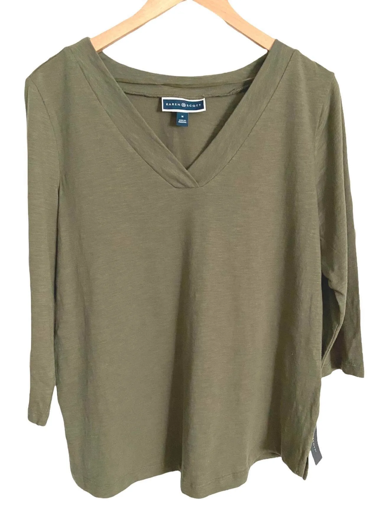 Soft Autumn Olive Sprig V-Neck Tee