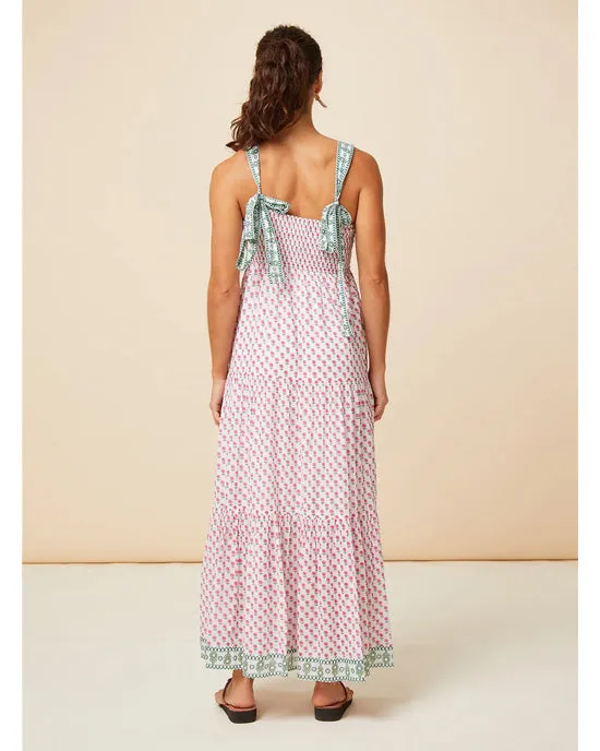 Tabitha Maxi Dress Flower Pink/Green