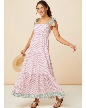 Tabitha Maxi Dress Flower Pink/Green