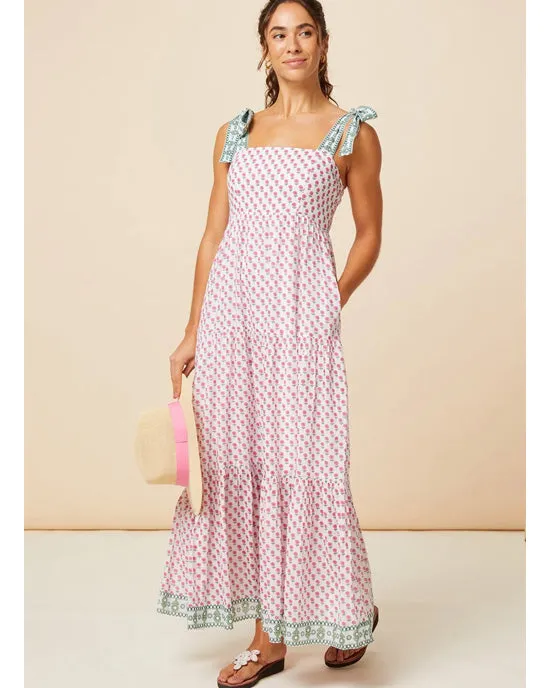 Tabitha Maxi Dress Flower Pink/Green