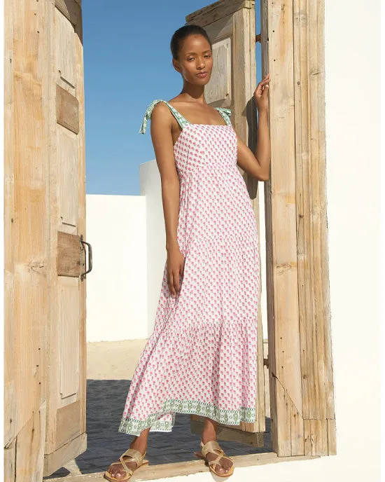 Tabitha Maxi Dress Flower Pink/Green