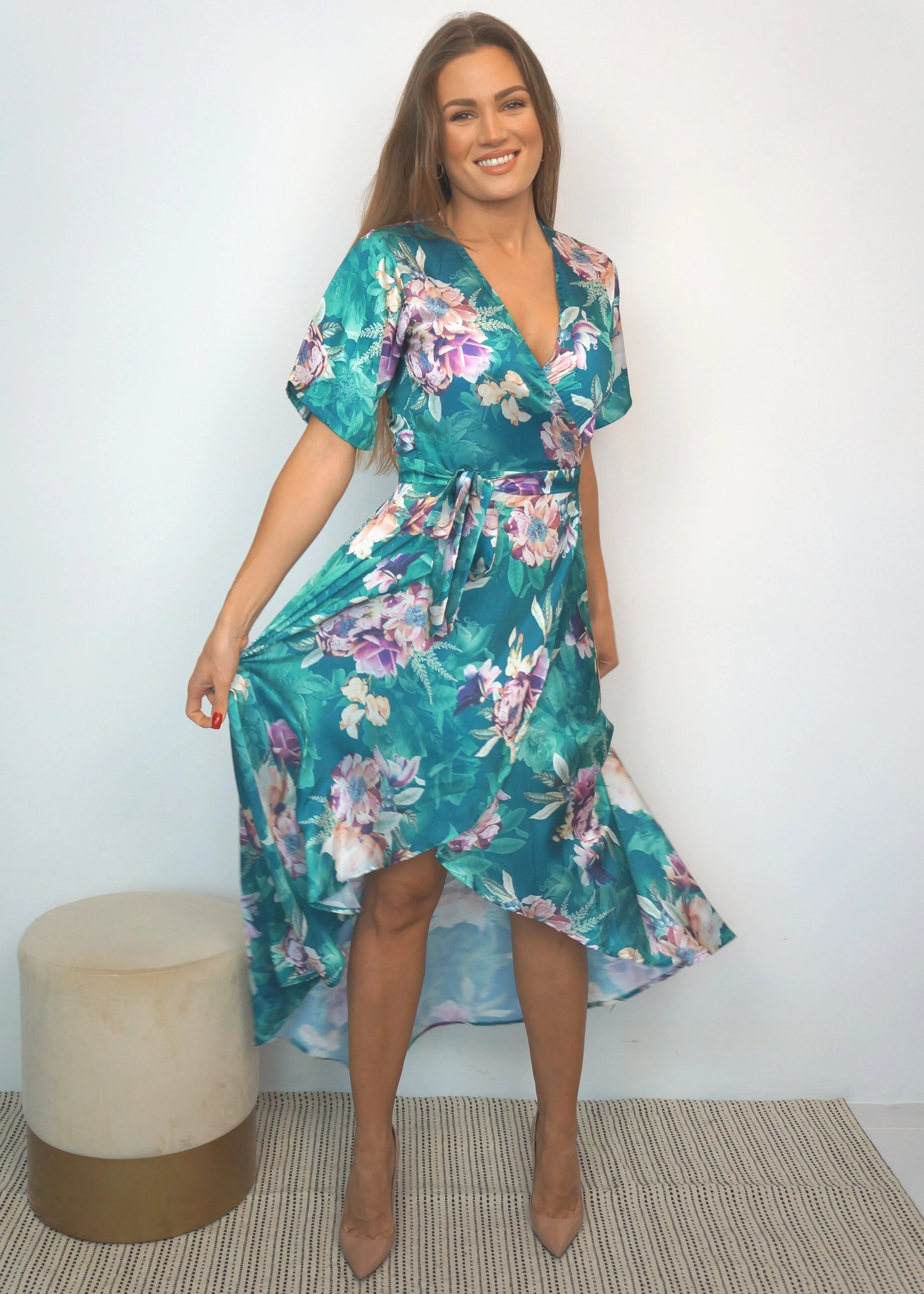 The Maxi Wrap Dress - Chelsea Flowers
