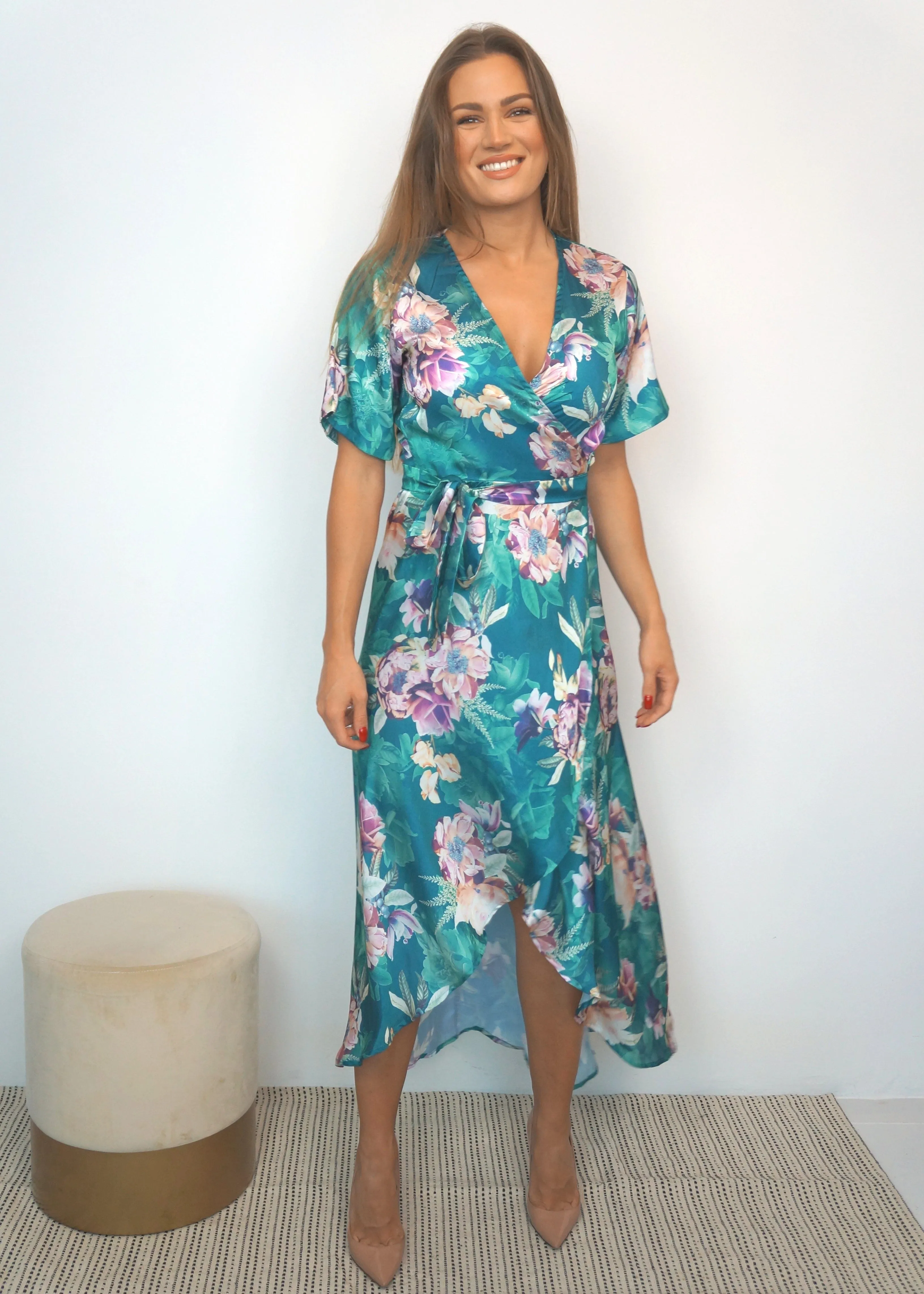 The Maxi Wrap Dress - Chelsea Flowers