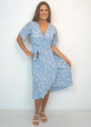 The Midi Wrap Dress - Blue Sky Thinking