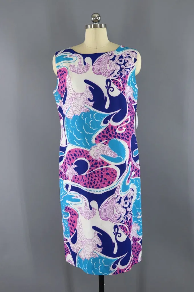 Vintage 60s Mod Print Shift Dress