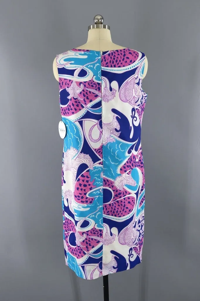 Vintage 60s Mod Print Shift Dress