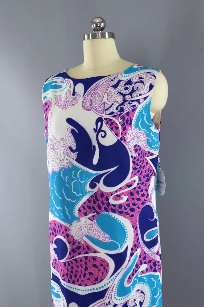 Vintage 60s Mod Print Shift Dress