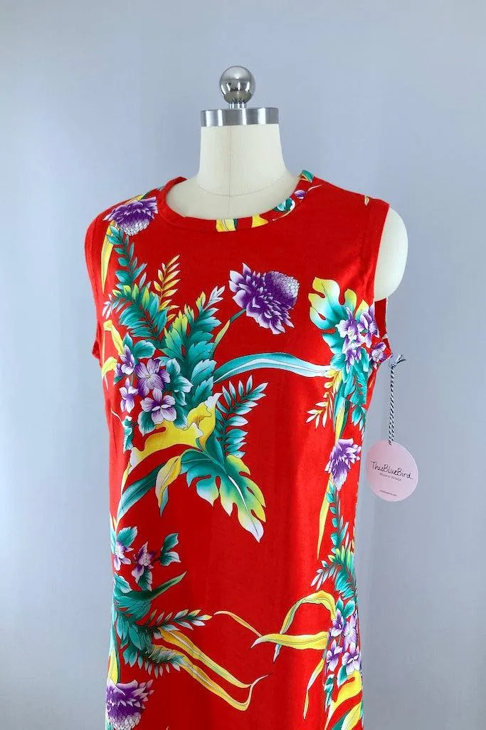 Vintage Classic Hawaiian Print Sundress