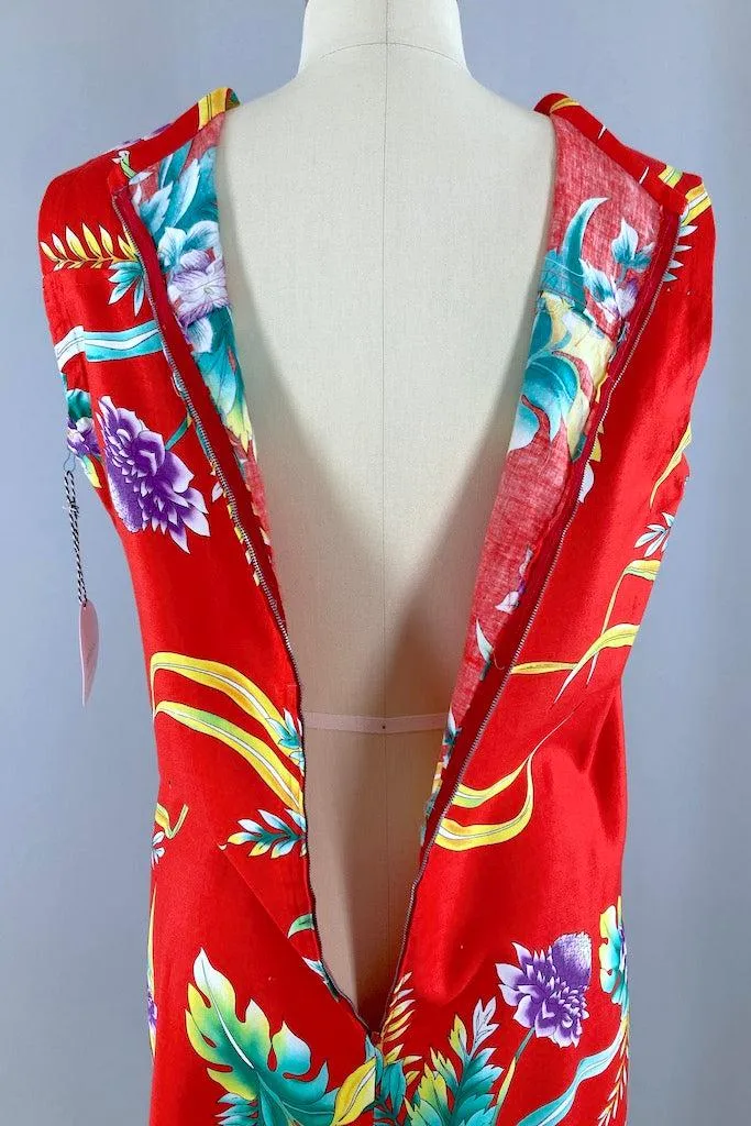 Vintage Classic Hawaiian Print Sundress