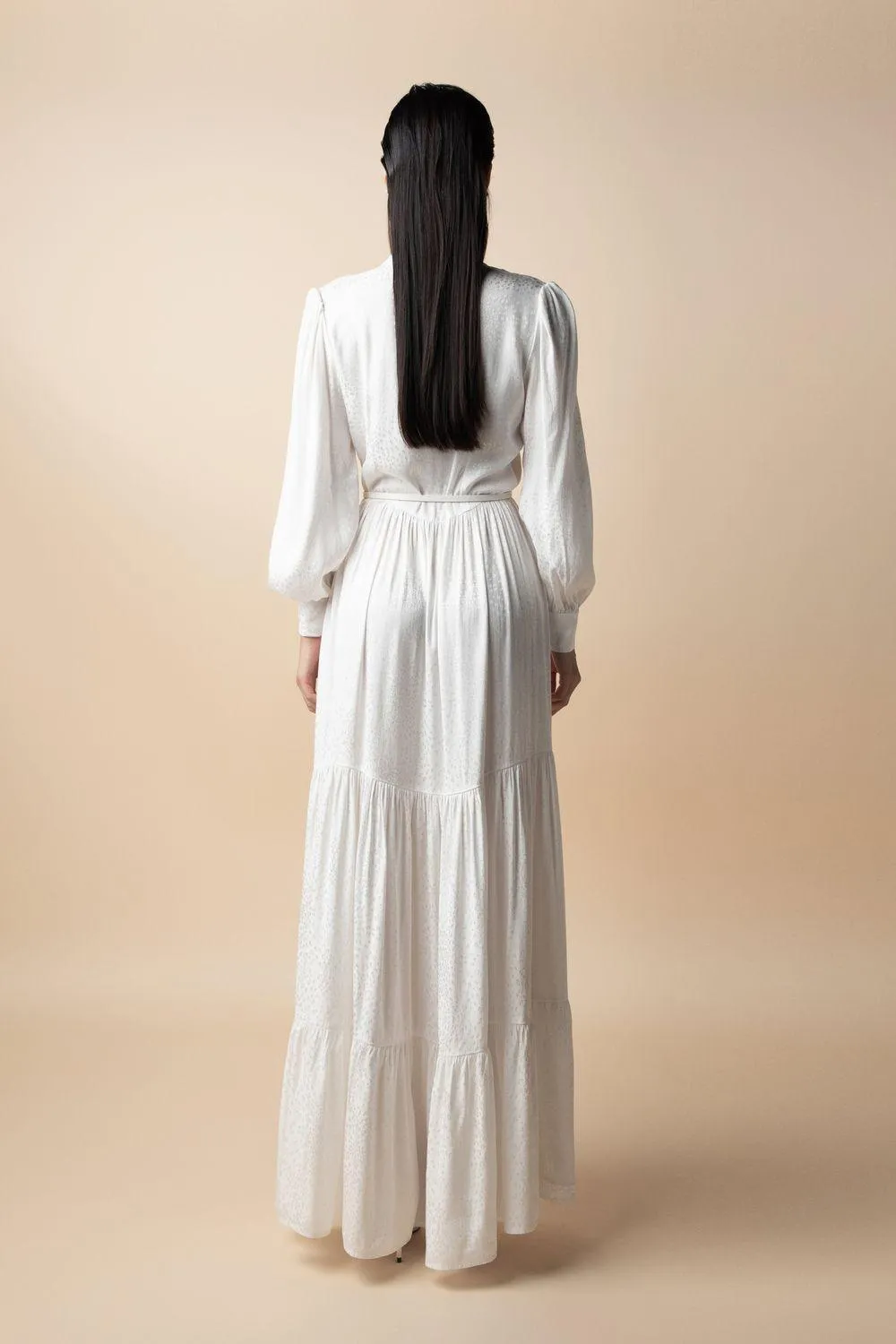 Winter Gypsy Bishop Sleeved Silk Maxi Dress