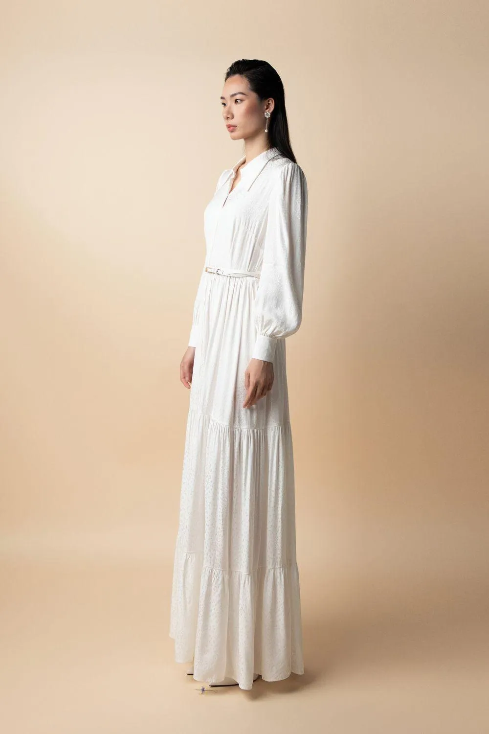 Winter Gypsy Bishop Sleeved Silk Maxi Dress