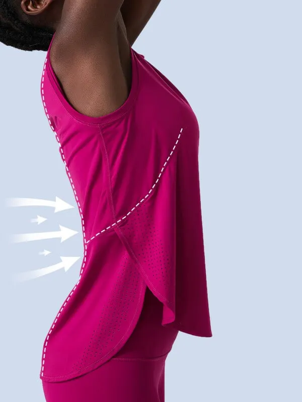 Women's Yoga Sleeveless Tank Top Loose Fit Shirt