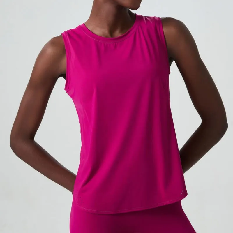 Women's Yoga Sleeveless Tank Top Loose Fit Shirt