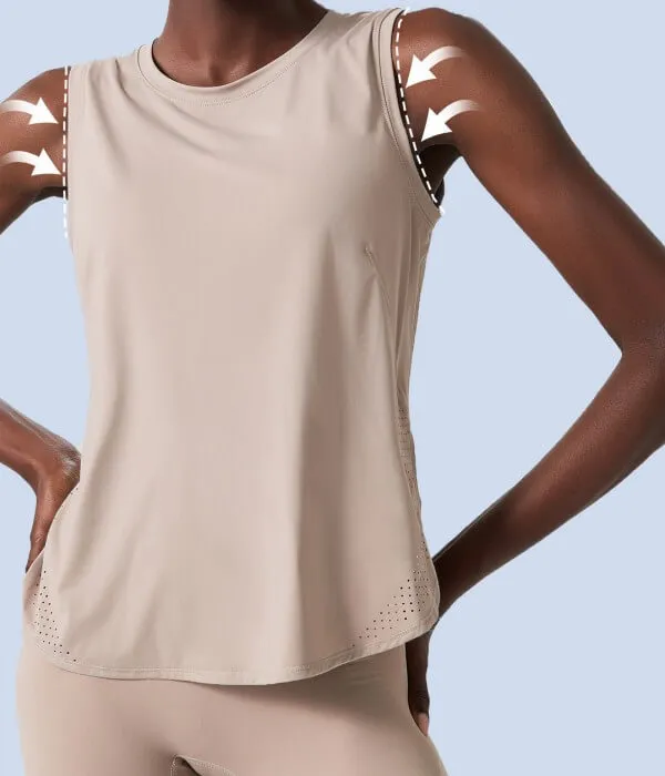 Women's Yoga Sleeveless Tank Top Loose Fit Shirt