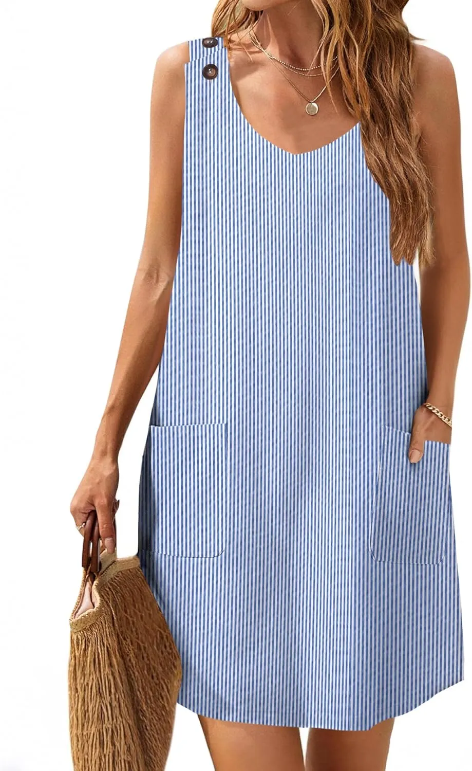 Zeagoo Summer Dress for Women Sleeveless Tank Dress