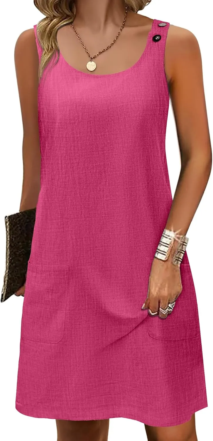 Zeagoo Summer Dress for Women Sleeveless Tank Dress