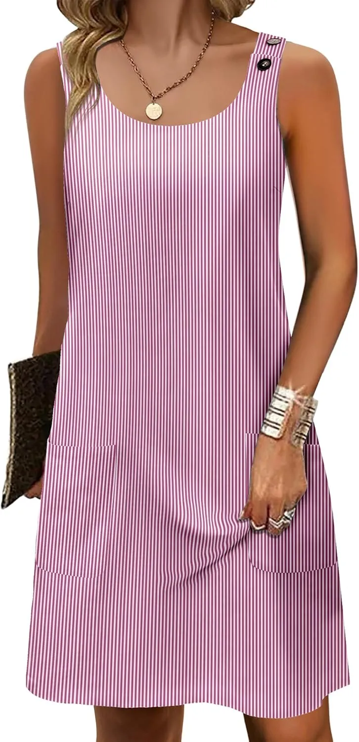 Zeagoo Summer Dress for Women Sleeveless Tank Dress