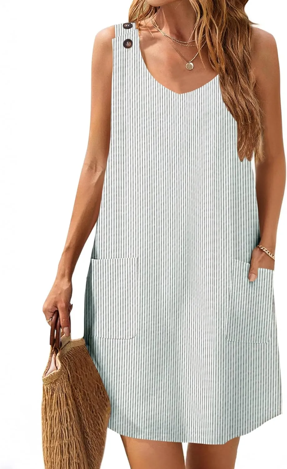 Zeagoo Summer Dress for Women Sleeveless Tank Dress