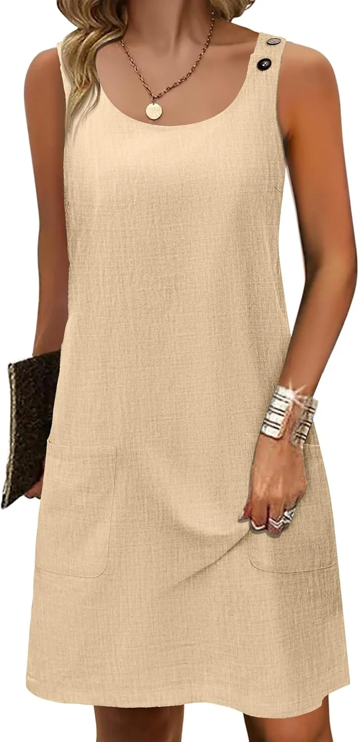 Zeagoo Summer Dress for Women Sleeveless Tank Dress
