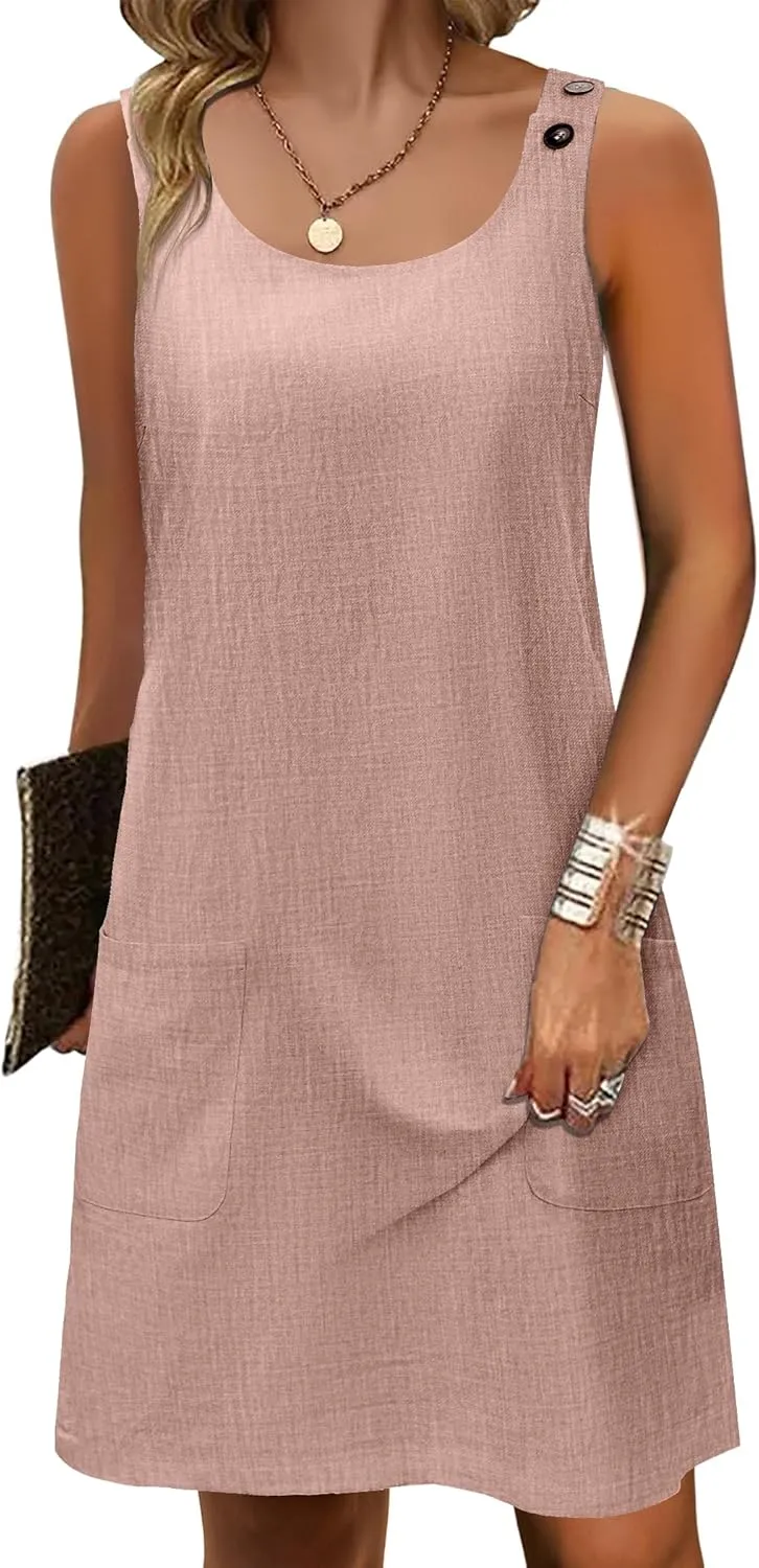 Zeagoo Summer Dress for Women Sleeveless Tank Dress