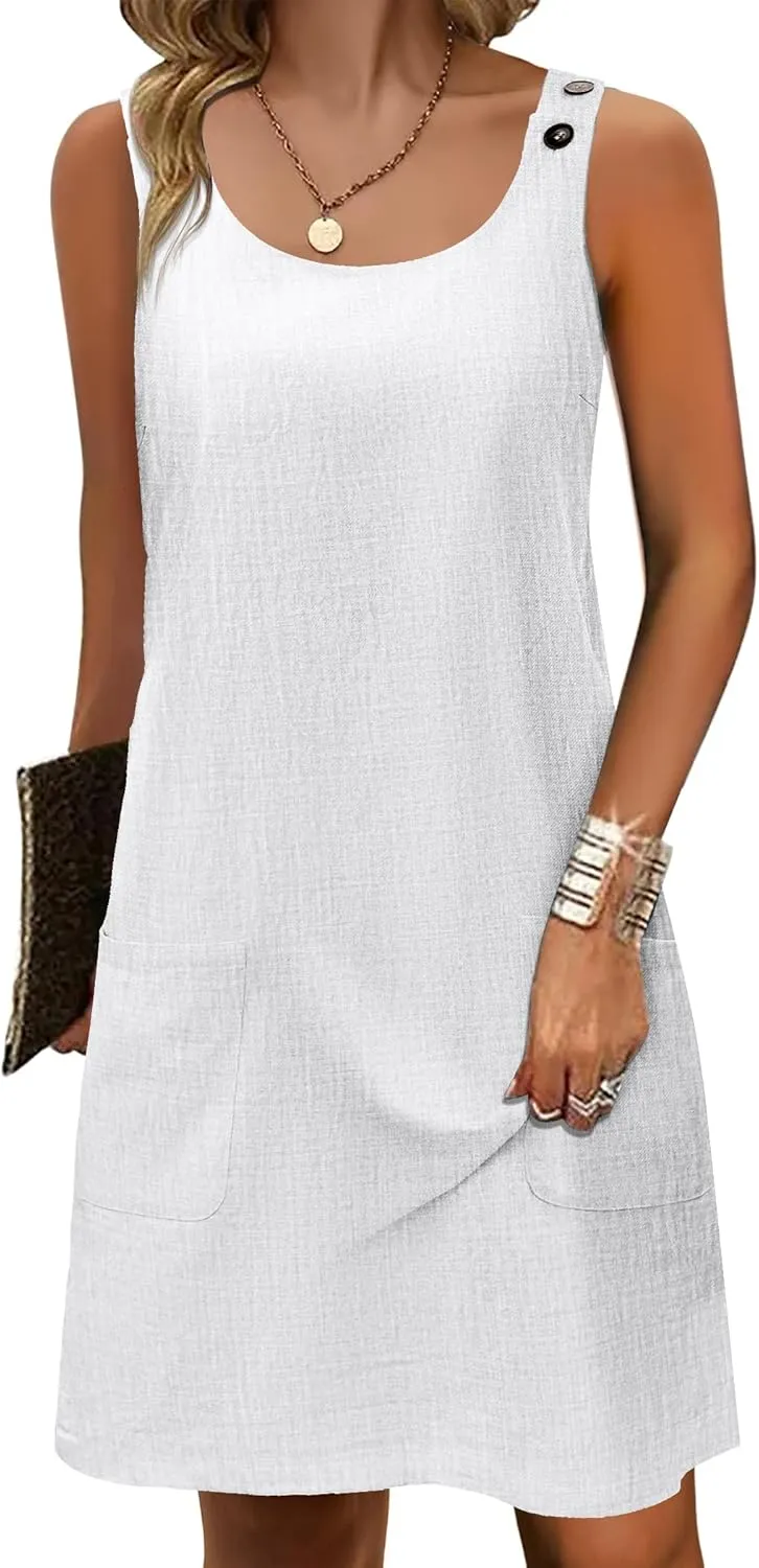 Zeagoo Summer Dress for Women Sleeveless Tank Dress