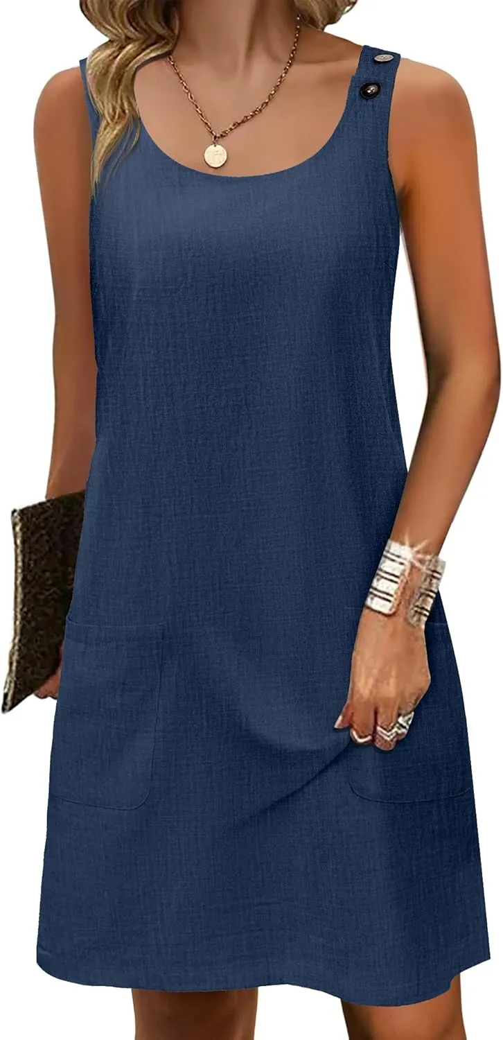 Zeagoo Summer Dress for Women Sleeveless Tank Dress